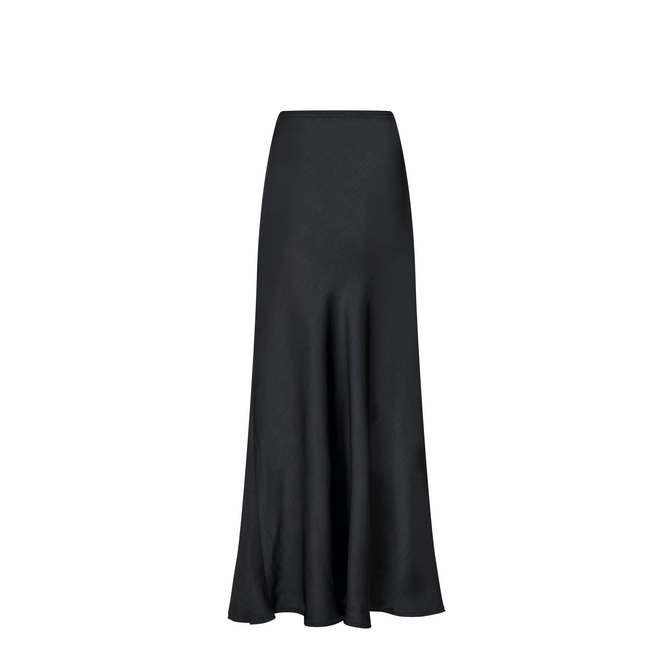 Vicky Heavy Sateen Skirt - Black