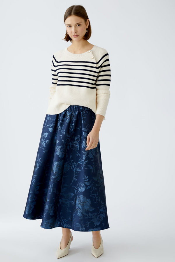 Jaquard Skirt - Dark Blue