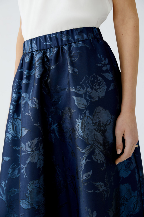 Jaquard Skirt - Dark Blue