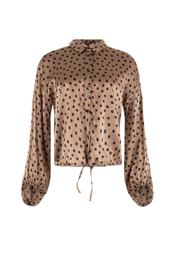 Polka Dot Blouse - Champagne