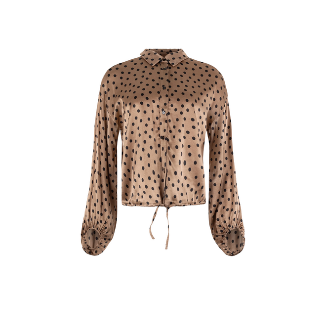 Polka Dot Blouse - Champagne