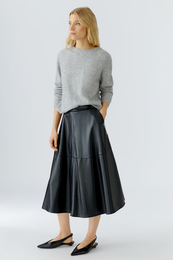 Leather Skirt - Black