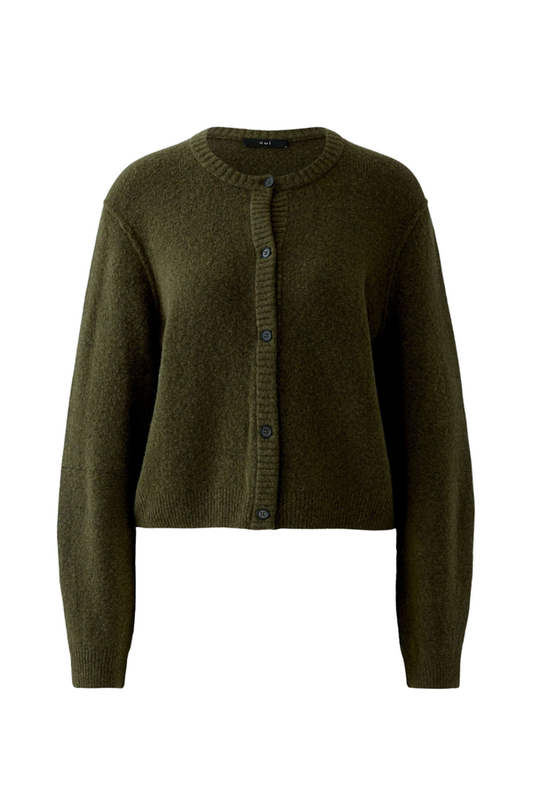 Knitted Cardigan - Khaki Green