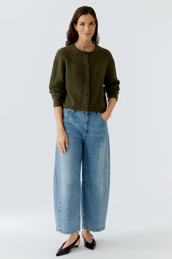 Knitted Cardigan - Khaki Green