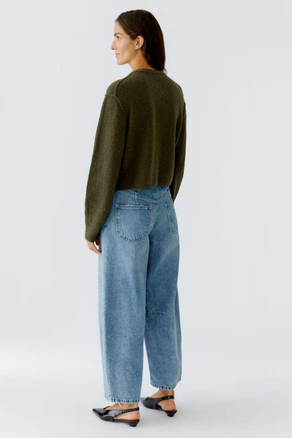 Knitted Cardigan - Khaki Green