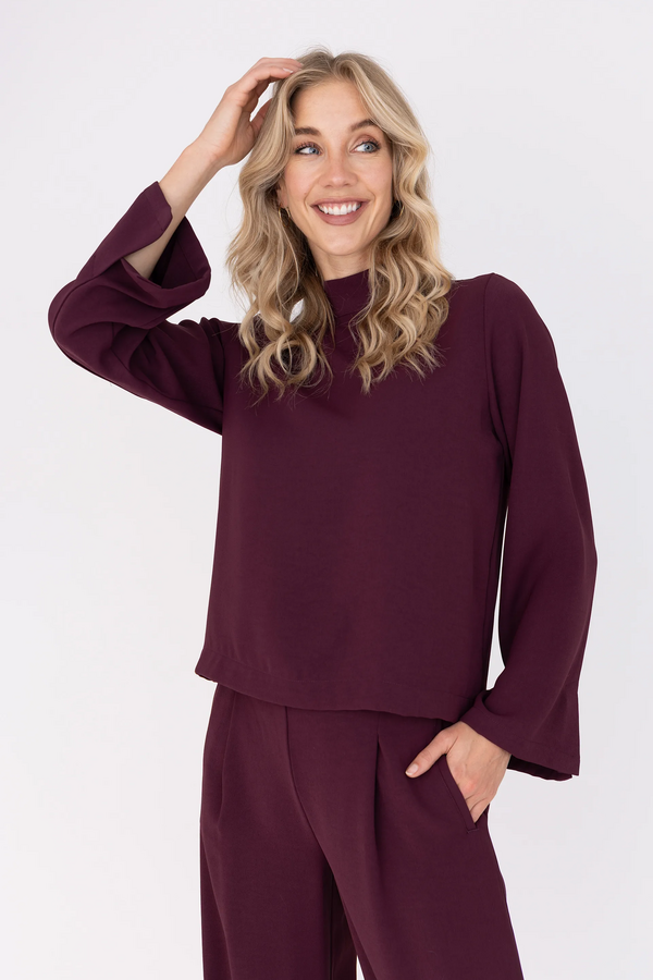 Blouse - Eggplant Solid