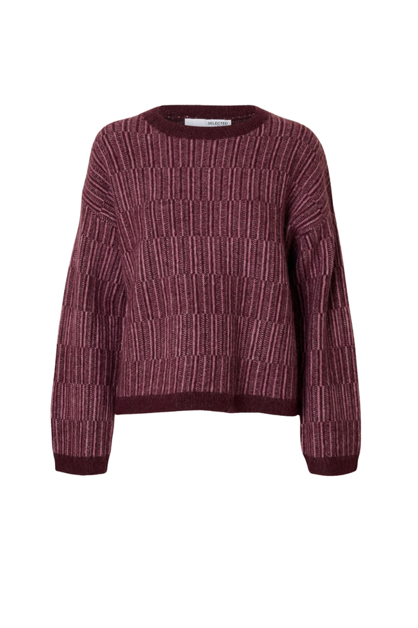 Lava Knit Stripe O-Neck - Fig