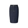 Vida Mida Denim Skirt - Dark Blue Denim