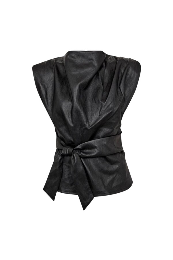 Gitt Pleat Top - Black