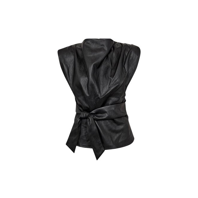 Gitt Pleat Top - Black