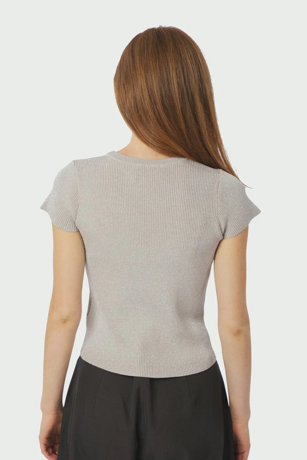 Tirra Glitter Top - Sand