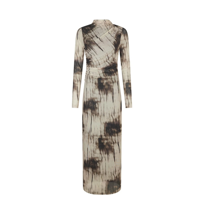 Onessa Faded Mesh Dress - Dusty Brown