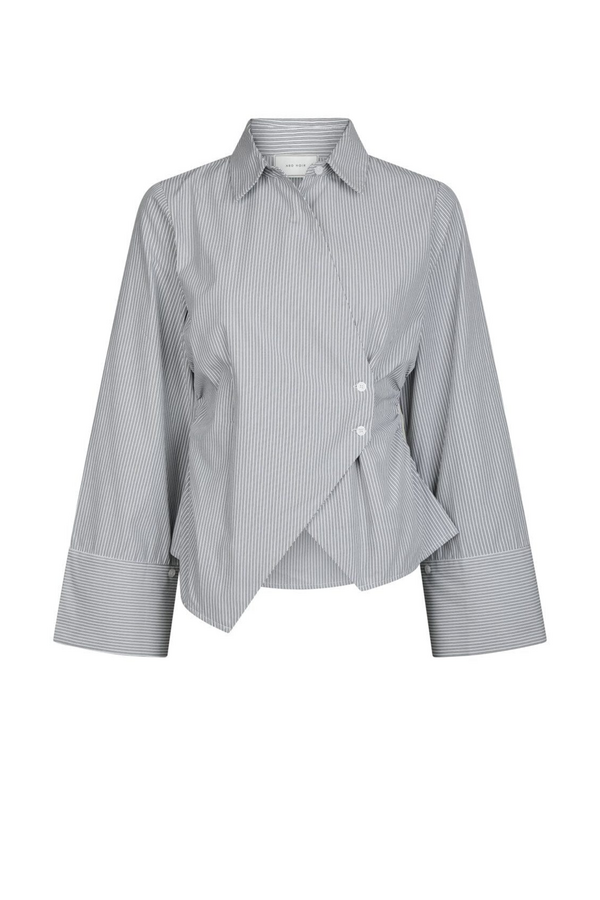 Fenli Striped Shirt - Grey