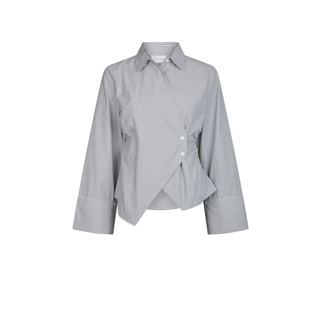Fenli Striped Shirt - Grey