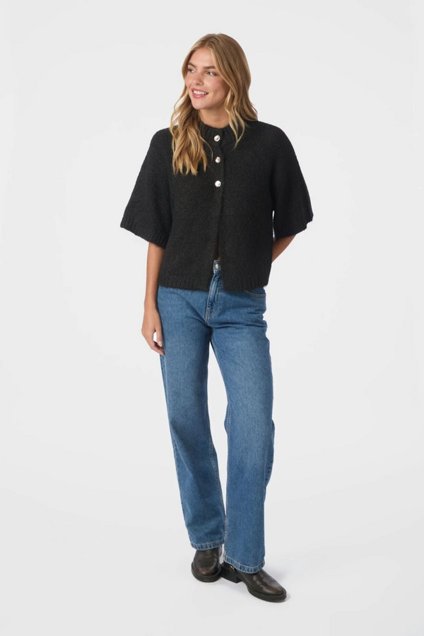 Benuta Fluffy Knit Cardigan - Dark Brown