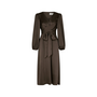 Rimini Heavy Sateen Dress - Dark Brown