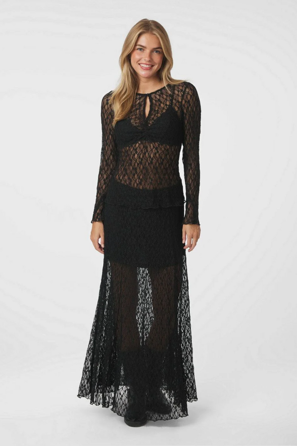 Matria Lace Blouse - Black