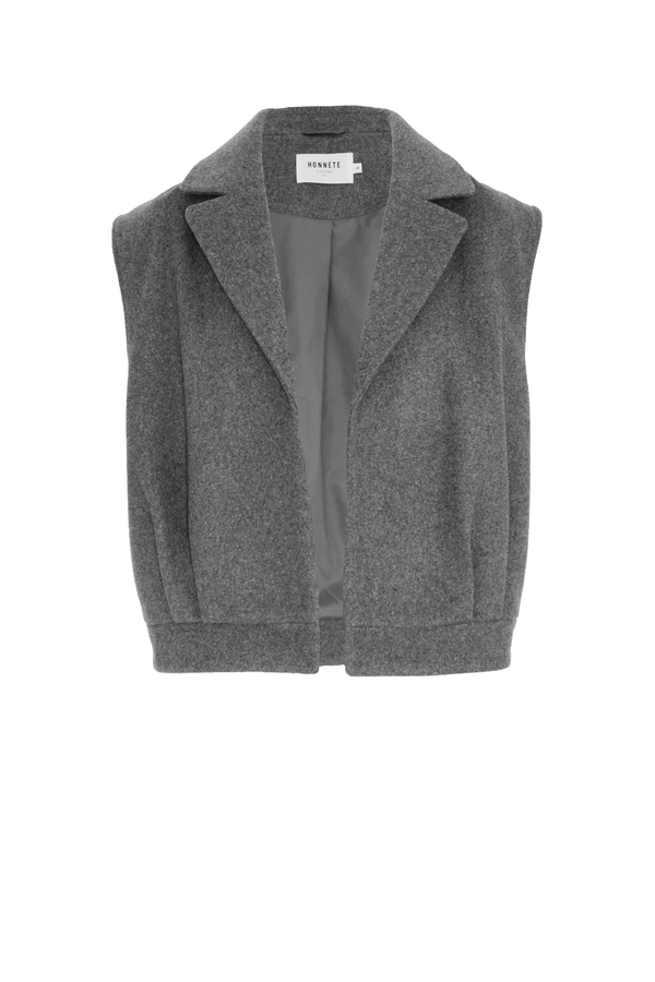 Lourdes Waistcoat Jacket - Grey