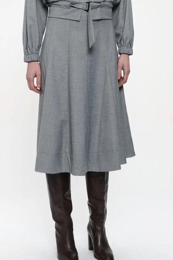 Mishele Viscose Skirt - Light Grey