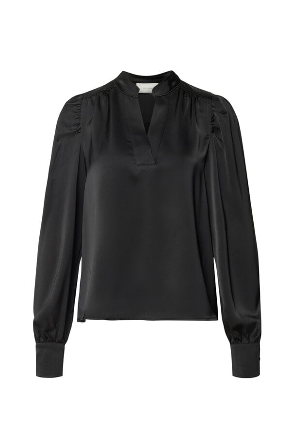 Rosslyn Heavy Sateen Blouse - Black