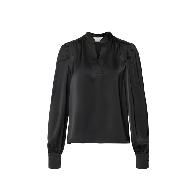 Rosslyn Heavy Sateen Blouse - Black