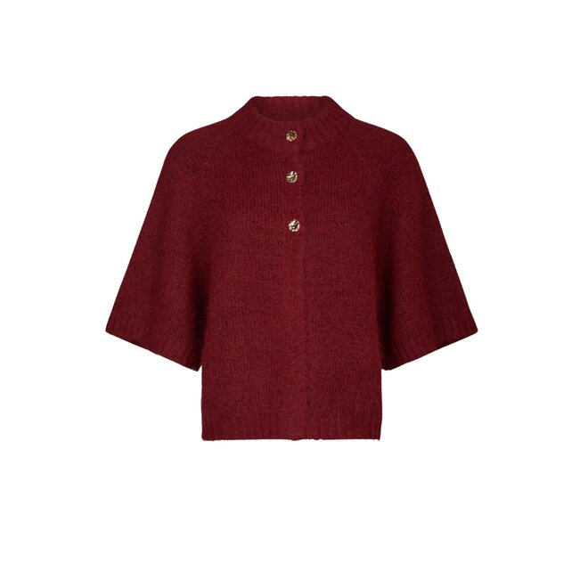 Benuta Fluffy knit cardigan - Dark Red