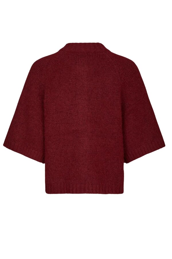 Benuta Fluffy knit cardigan - Dark Red