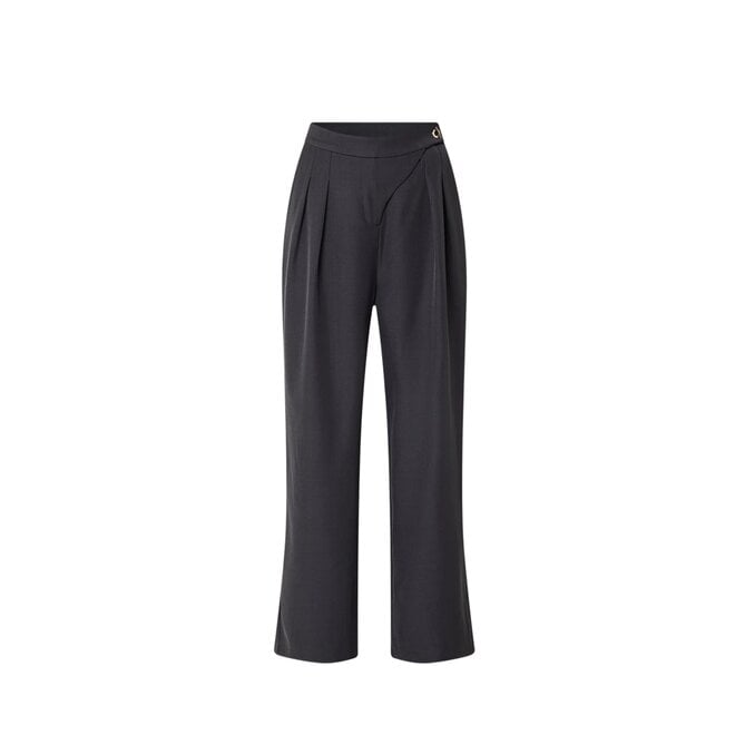 Zalka Eyelet Pants - Dark Grey