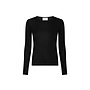 Nella Fine Rib Blouse - Black