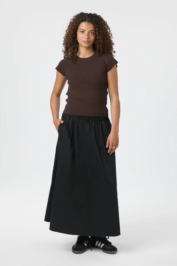 Yara Poplin Skirt - Black