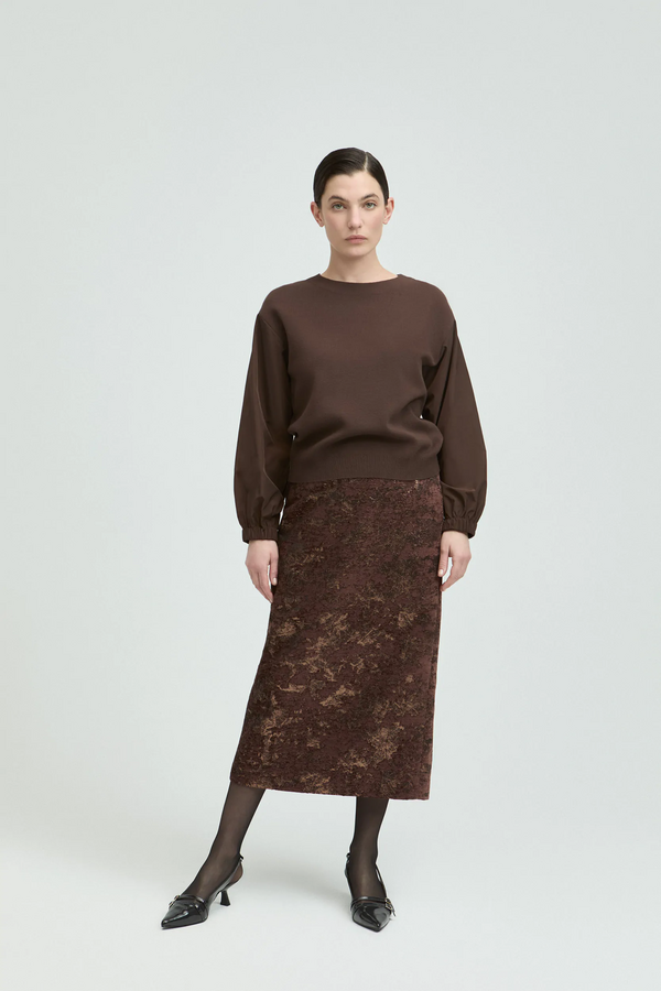 Ahlem Balloon Pullover - Dark Brown Chocolate