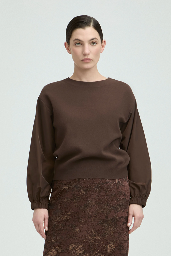 Ahlem Balloon Pullover - Dark Brown Chocolate