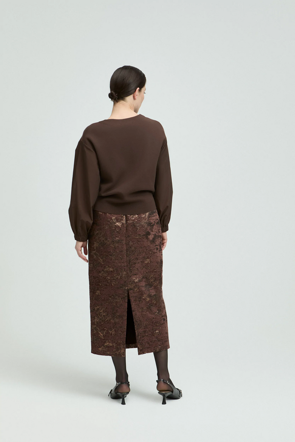 Ahlem Balloon Pullover - Dark Brown Chocolate