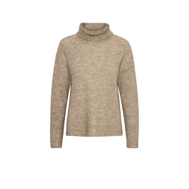 The Knit Rollneck - Dune Melange