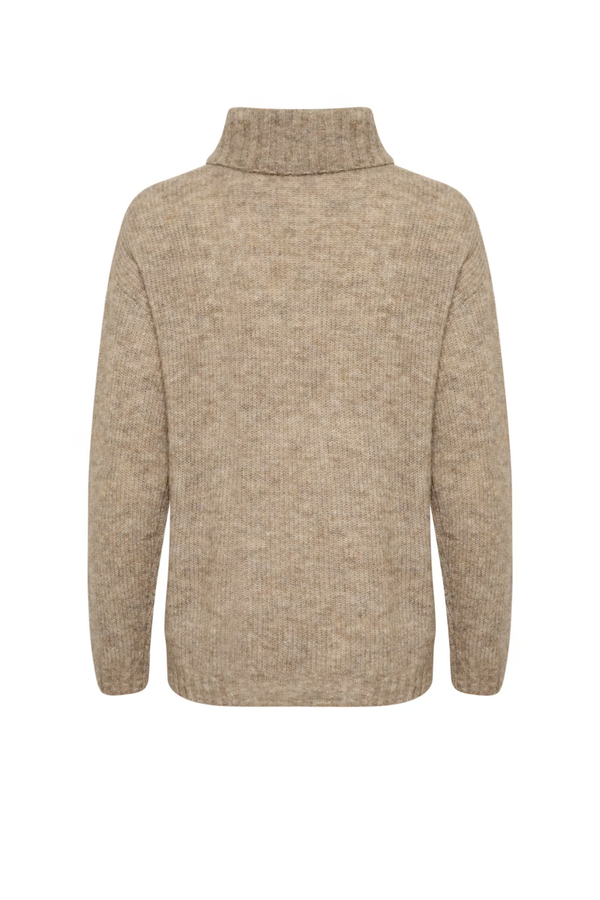 The Knit Rollneck - Dune Melange