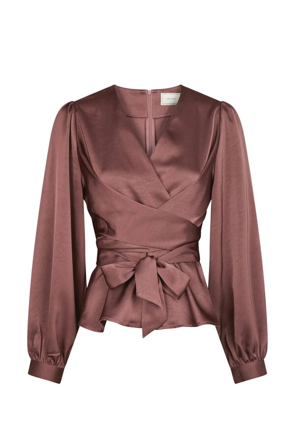 Rista Heavy Sateen Blouse - Dark Rose