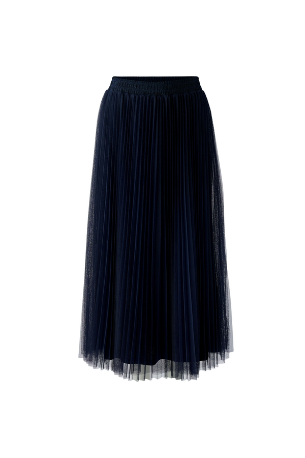 Glitter Plisse Skirt - Navy