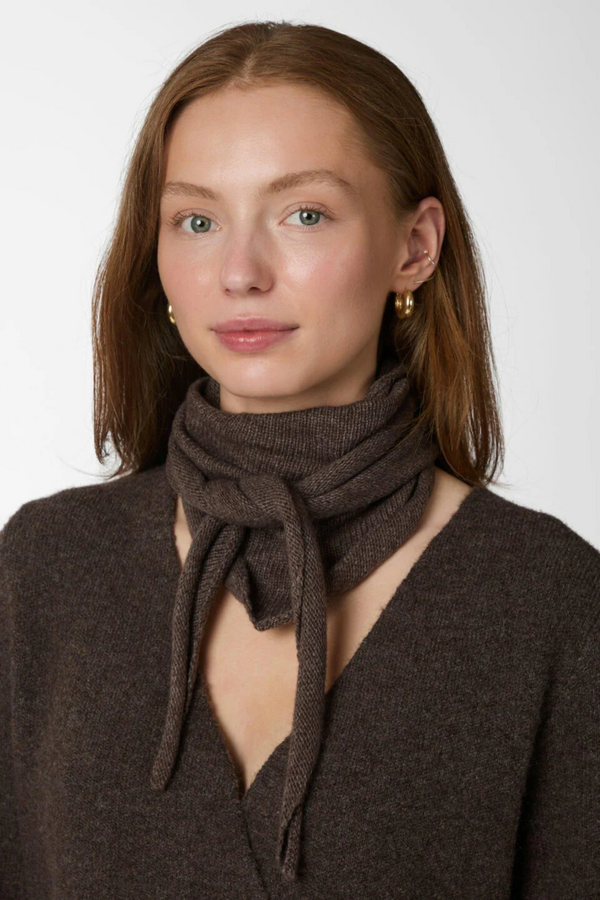 Misty Knit Scarf - Dark Brown