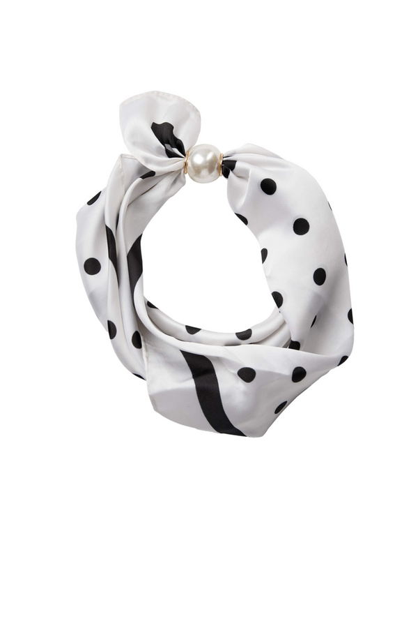 Pearl Scarf - Black/White