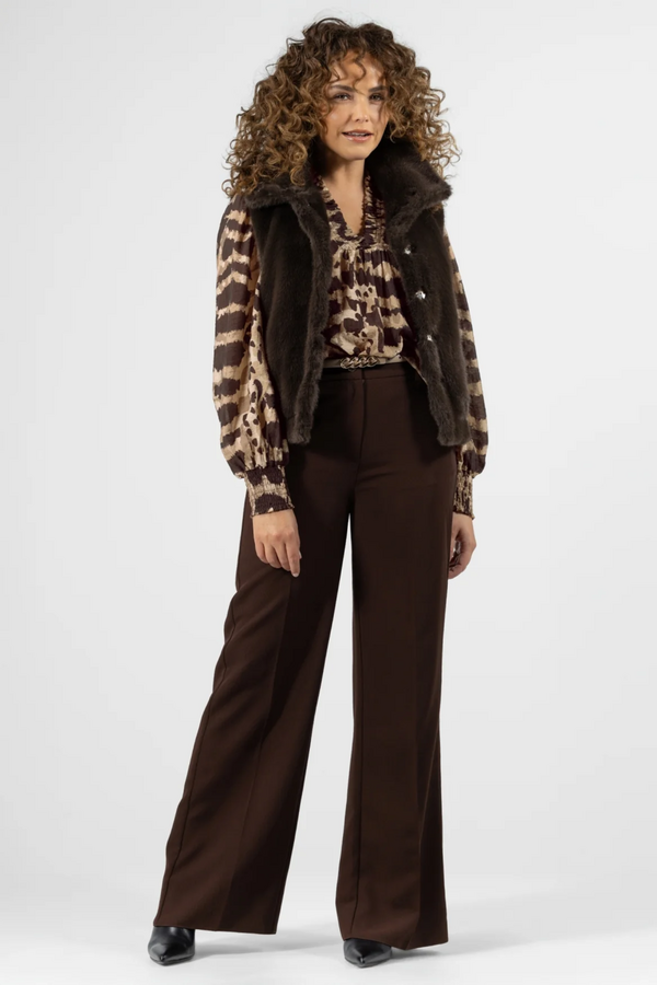 Anika Blouse - Bruin Multi