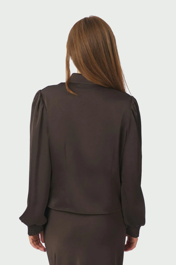 Fransala Heavy Sateen Shirt - Dark Brown