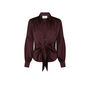Naja Satin Shirt - Burgundy