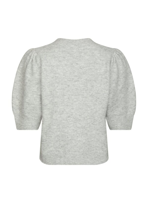 Trudy Deco Knit Cardigan - Light Grey