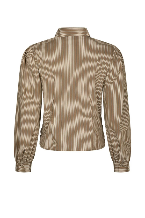Ritta Stripe Shirt - Light Brown