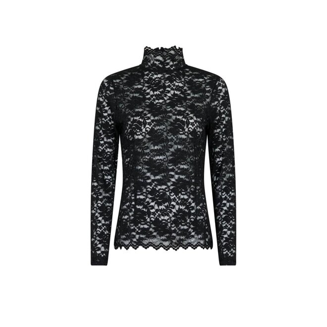 Liza Laceflower Blouse - Black
