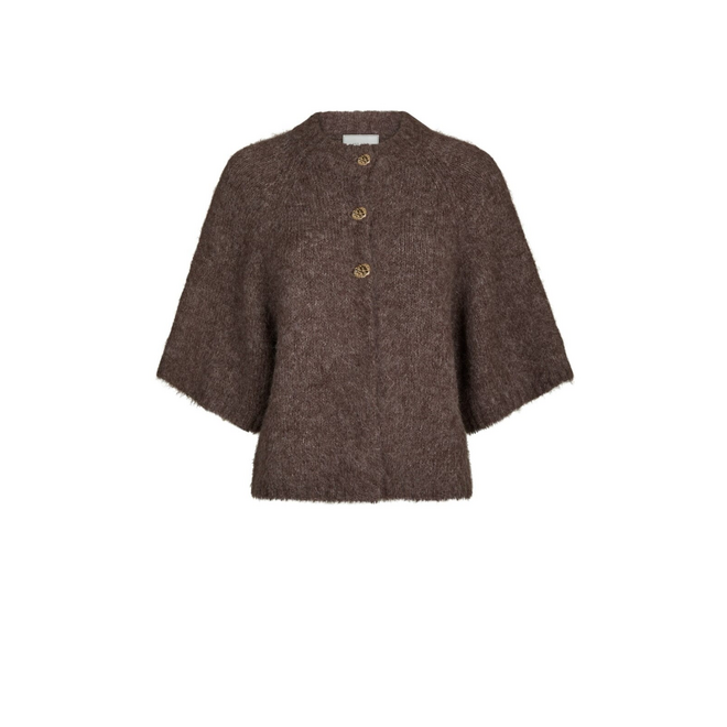 Benuta Fluffy Knit Cardigan - Light Brown