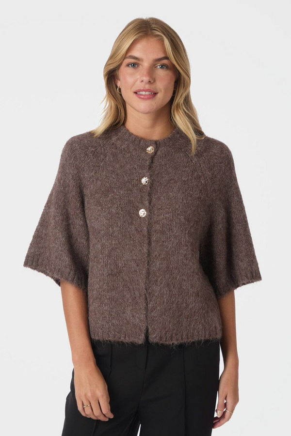 Benuta Fluffy Knit Cardigan - Light Brown