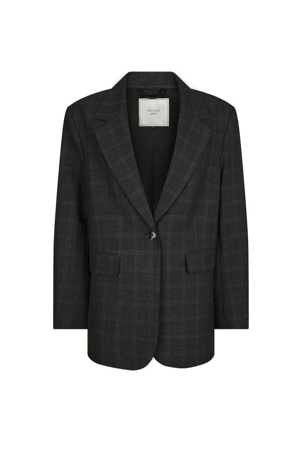 Gaby Check Blazer - Antracit