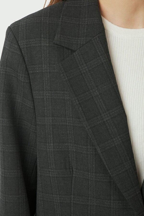 Gaby Check Blazer - Antracit