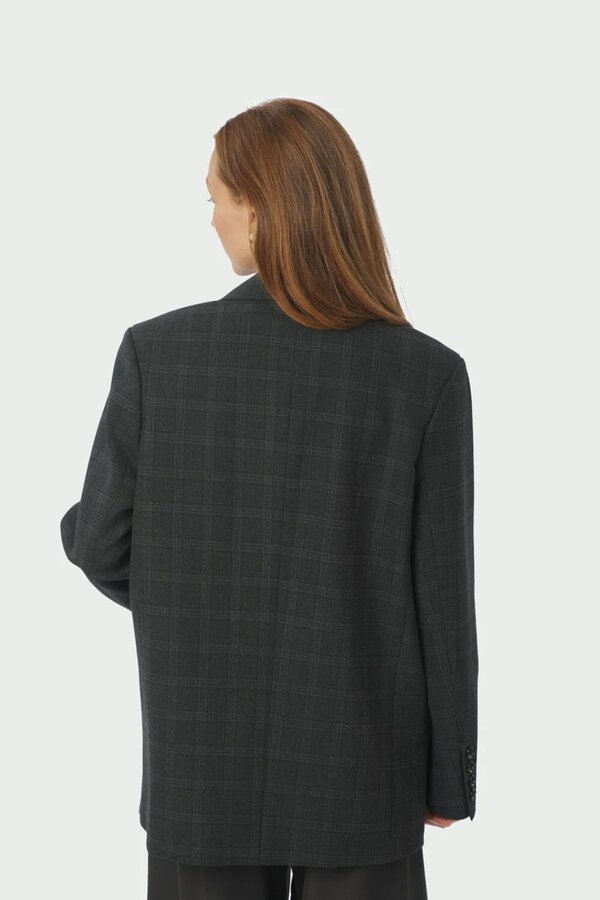 Gaby Check Blazer - Antracit